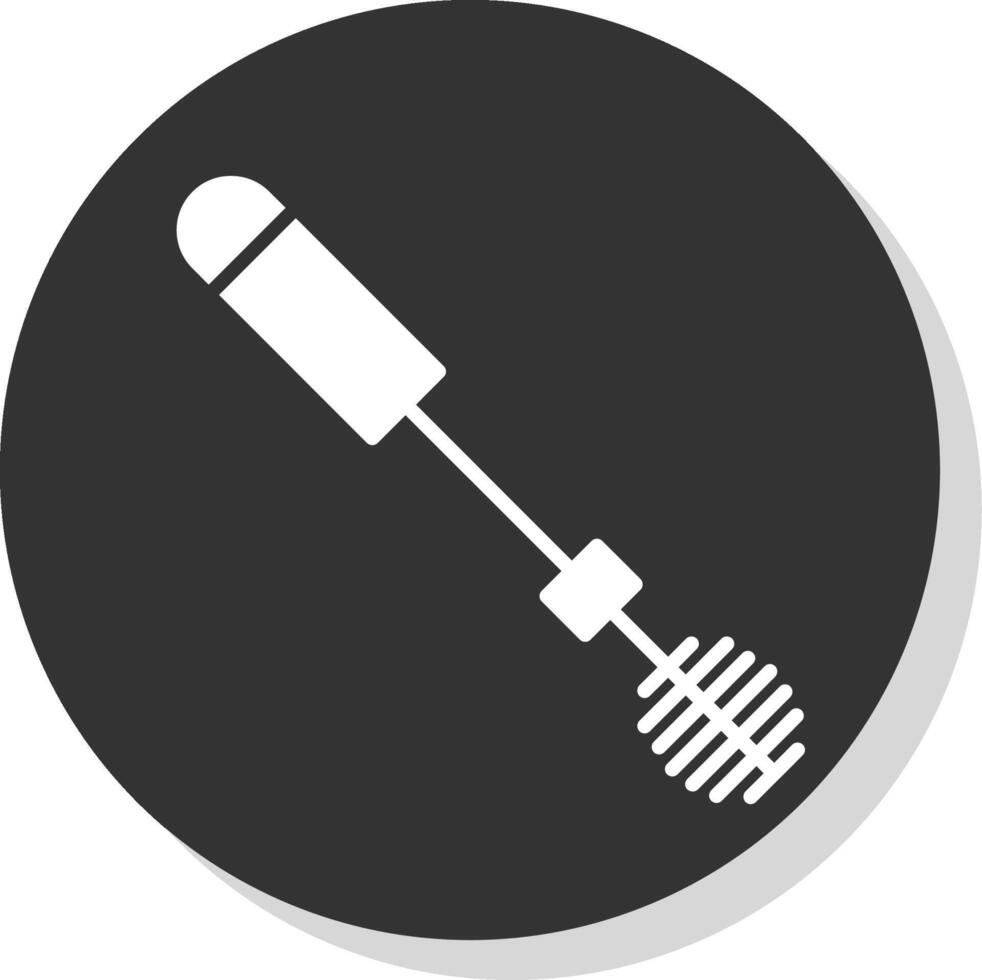 Toilet Brush Glyph Shadow Circle Icon Design vector