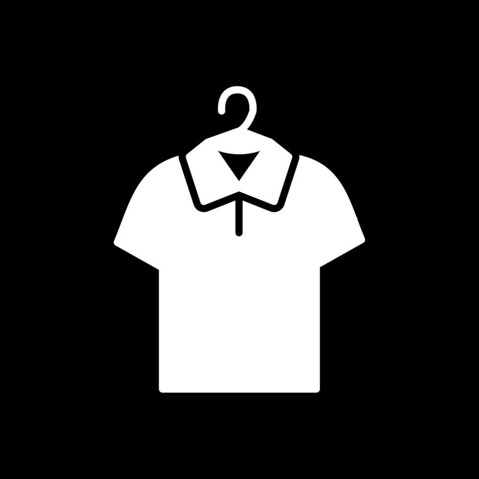 Shirt Glyph Inverted Icon Design vector