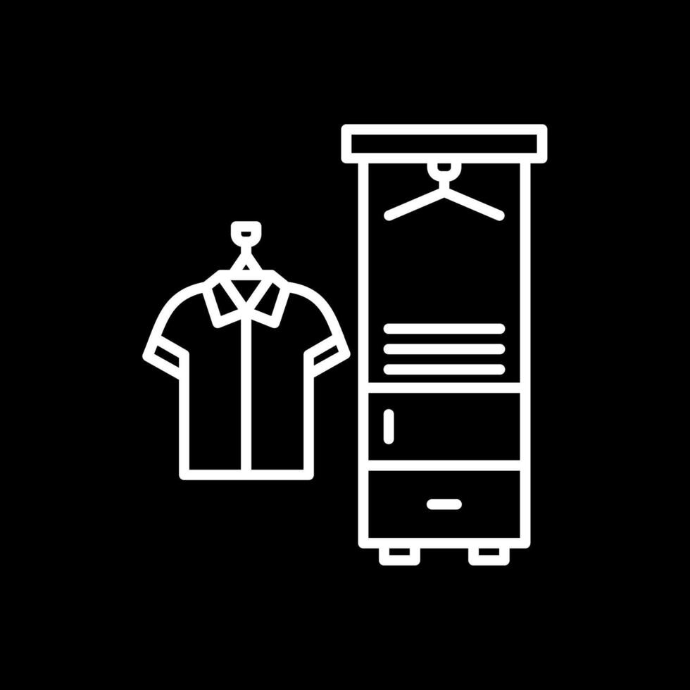 Coat Rack Line Inverted Icon Design vector