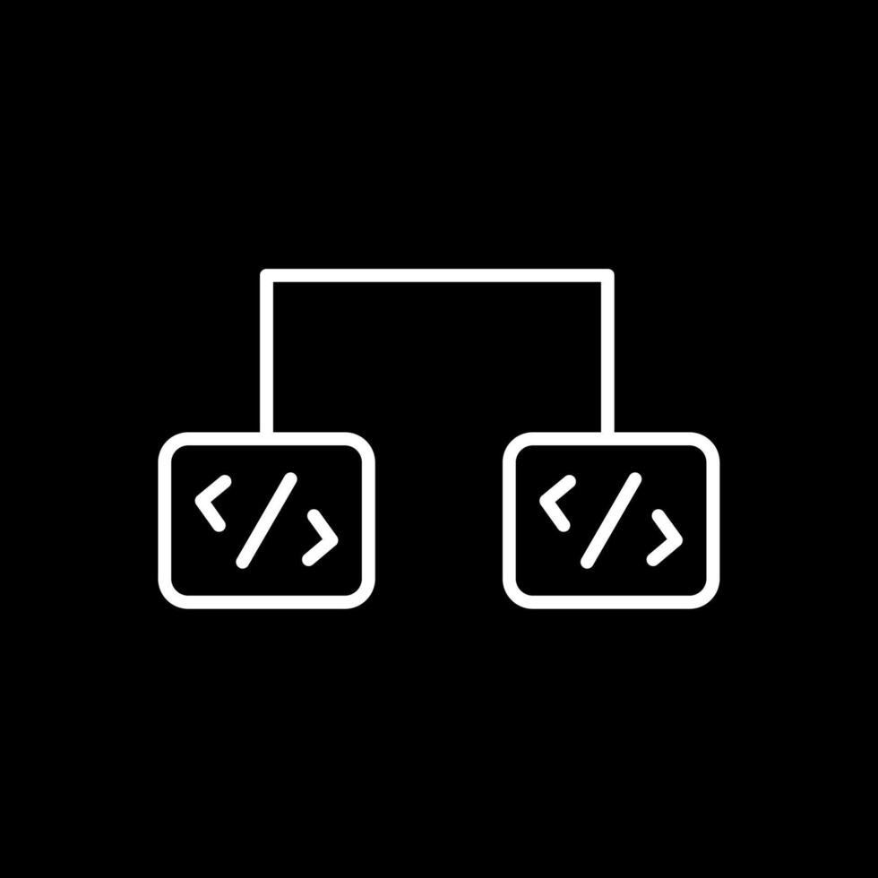 Software Development Line Inverted Icon Design vector