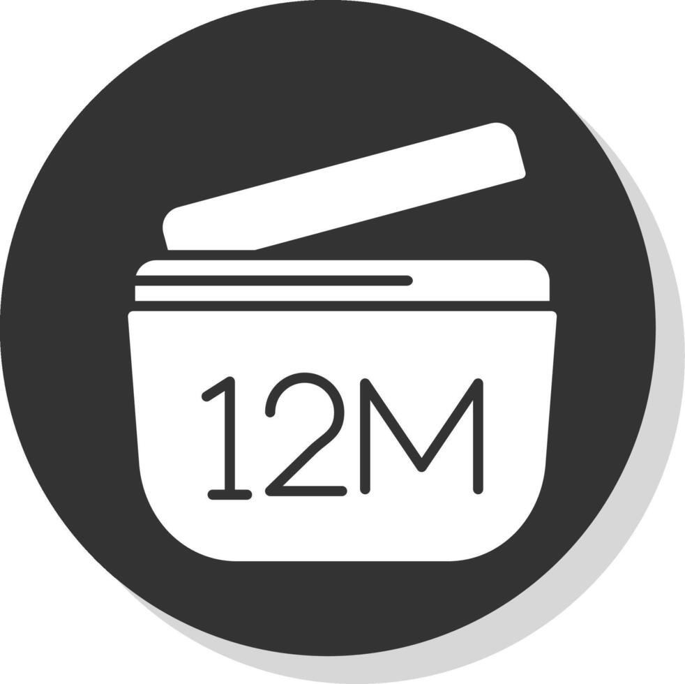 Expiry Glyph Shadow Circle Icon Design vector