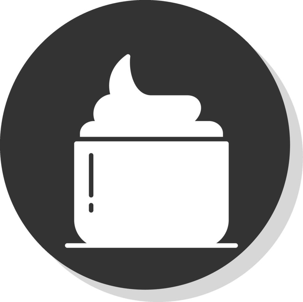 Hair Mask Glyph Shadow Circle Icon Design vector