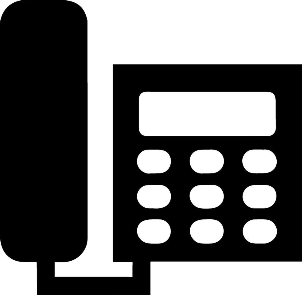 Telephone Icon Flat Style Illustration vector