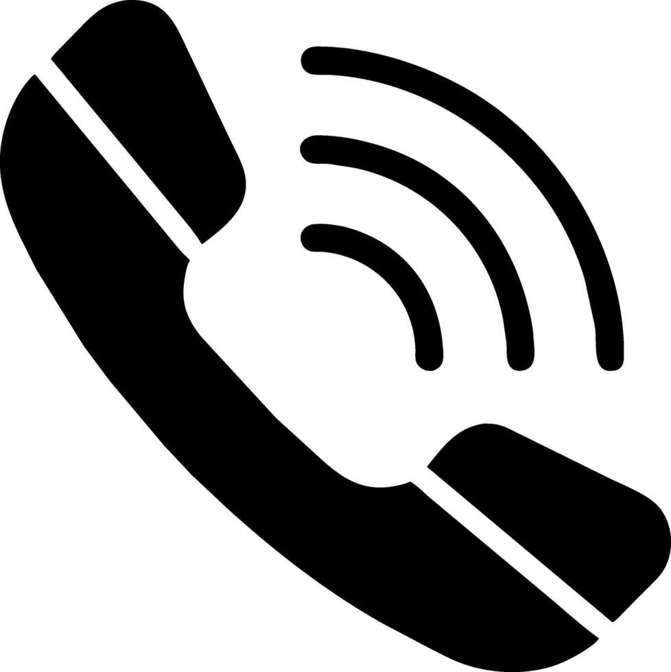 Telephone Icon Flat Style Illustration vector