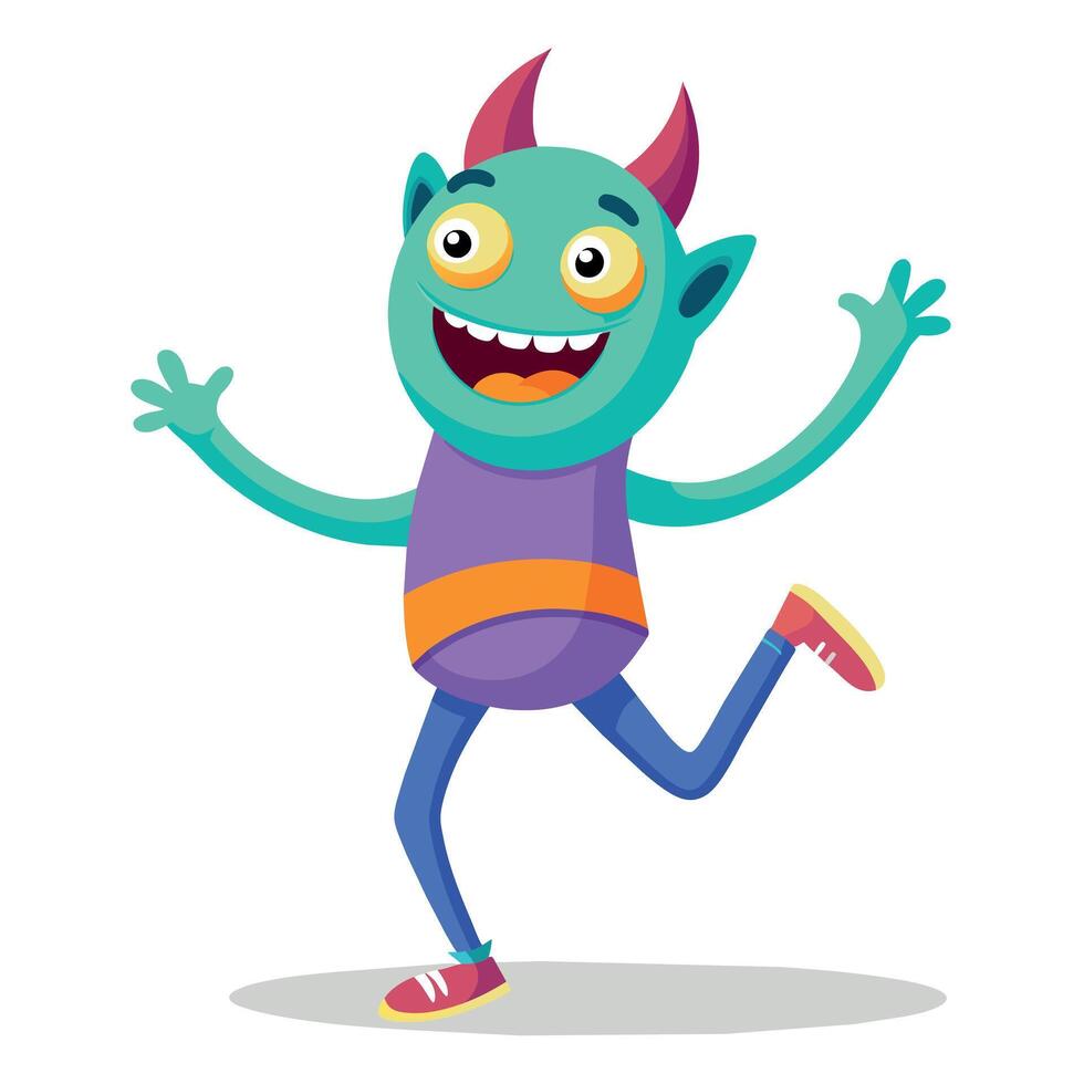 A minimalist Carton Character with smile flat style illustration vector