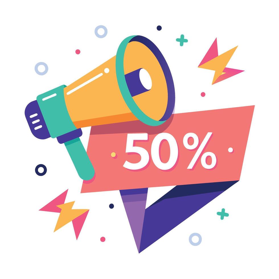 Offer sale Flat illustration vector