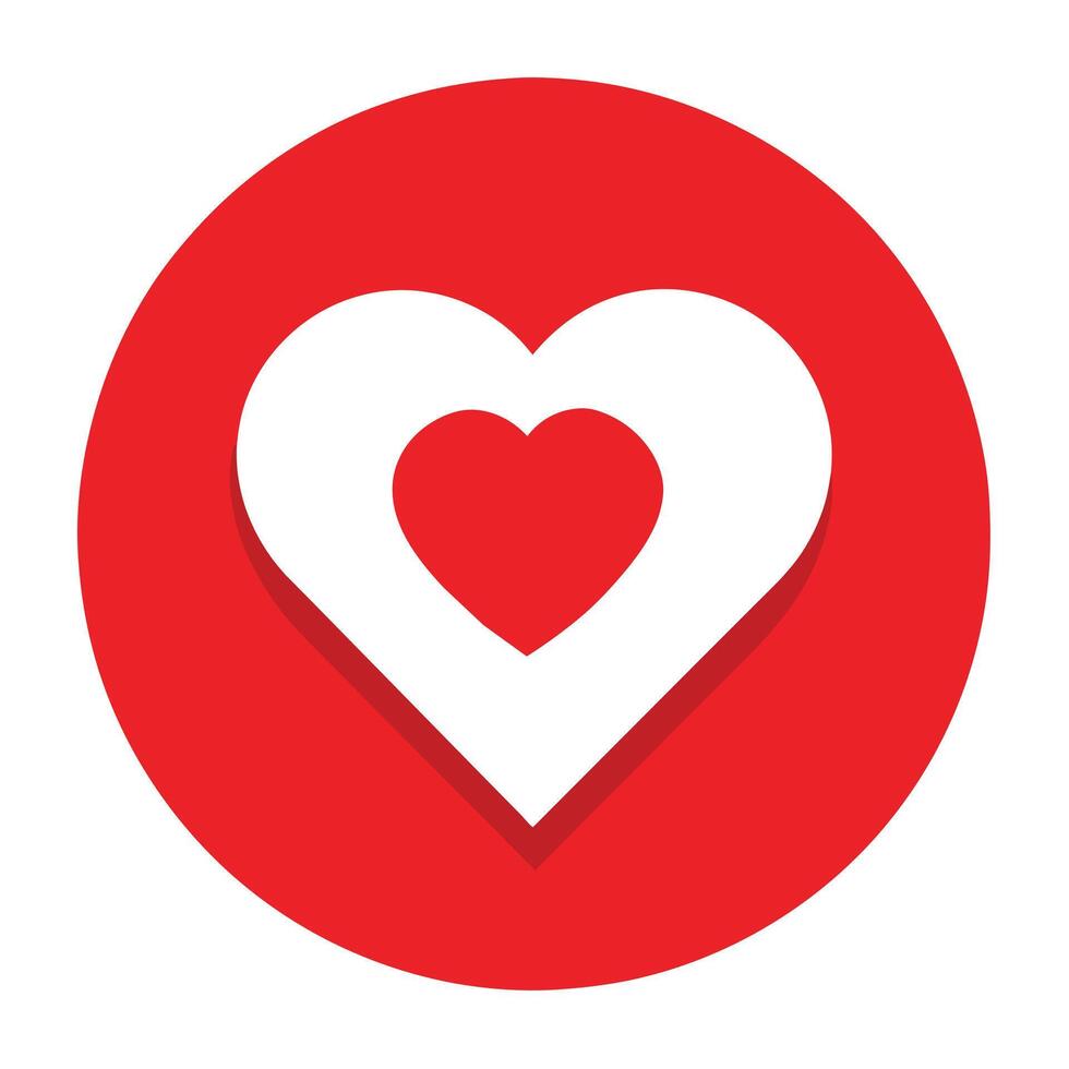 Valentine heart icon love isolated on whit vector