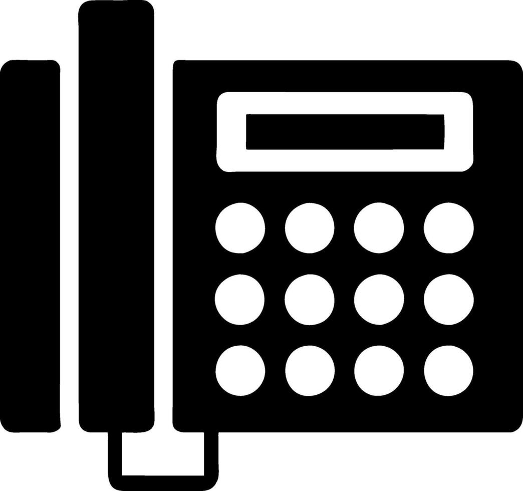 Telephone Icon Flat Style Illustration vector