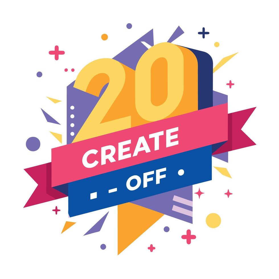 Offer sale Flat illustration vector