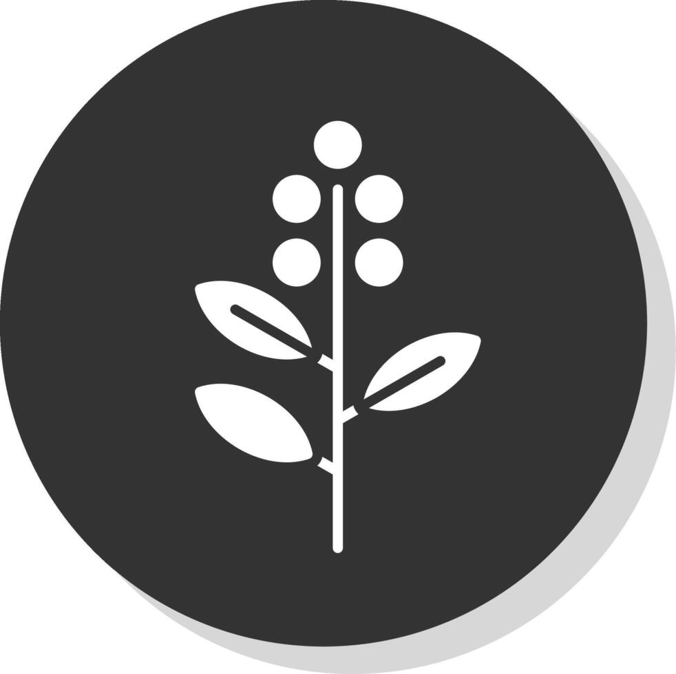 Eucalyptus Glyph Shadow Circle Icon Design vector