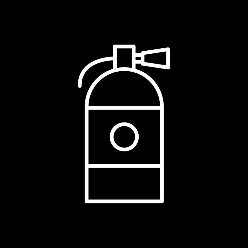 Fire Extinguisher Line Inverted Icon Design vector