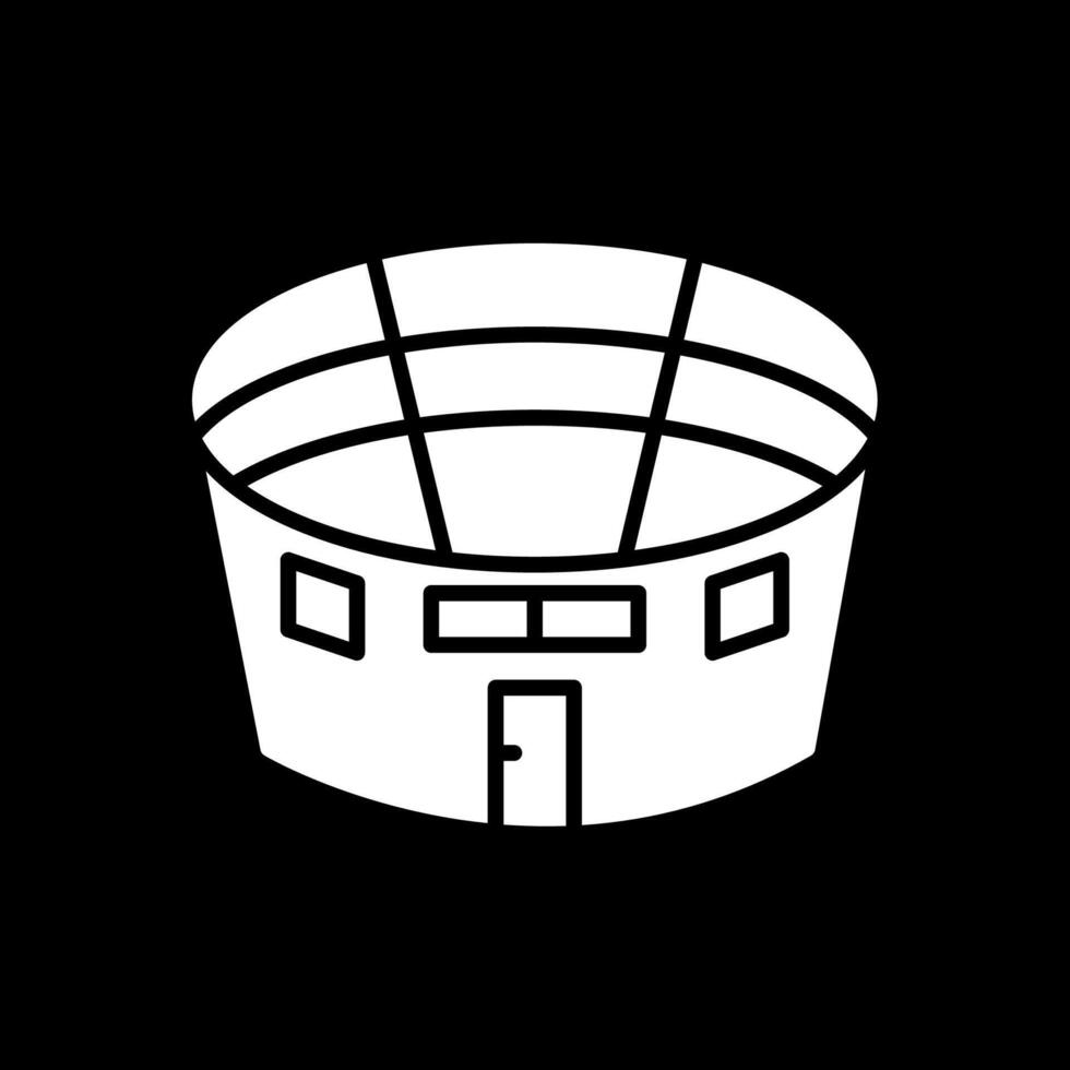 Stadium Glyph Inverted Icon Design vector