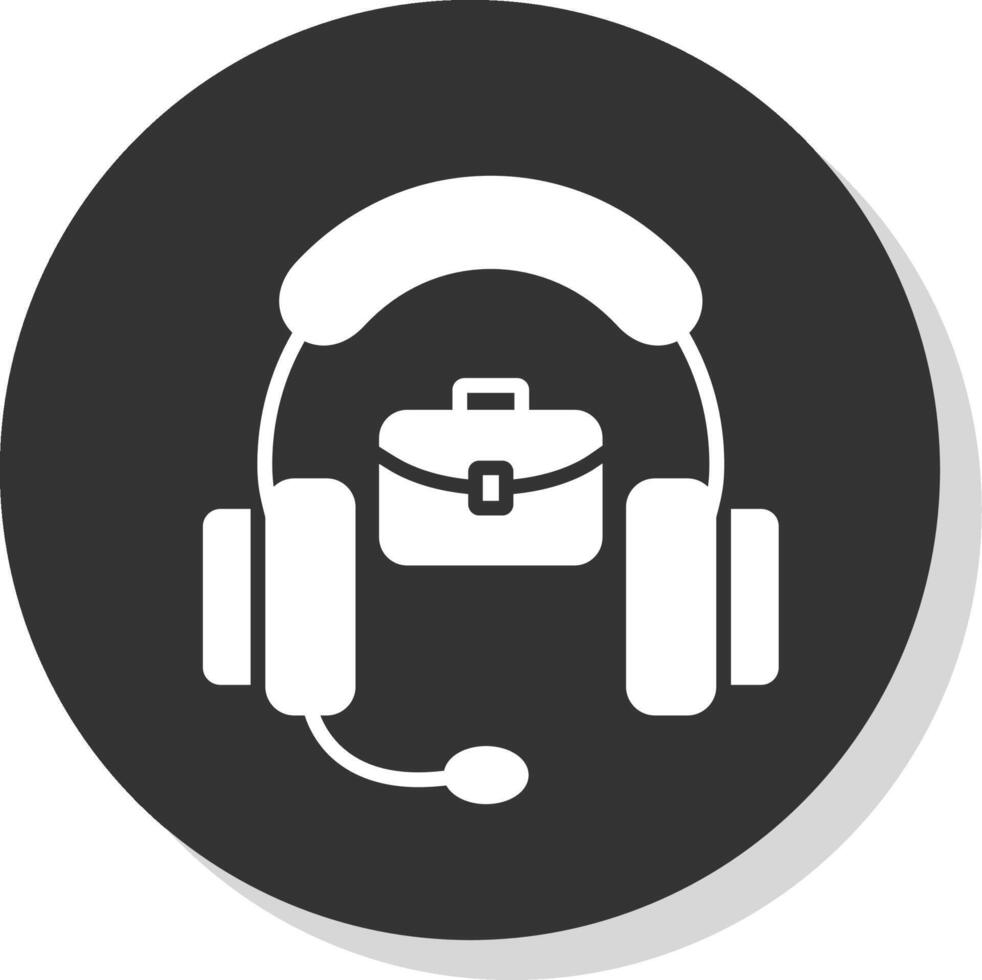 Support Glyph Shadow Circle Icon Design vector