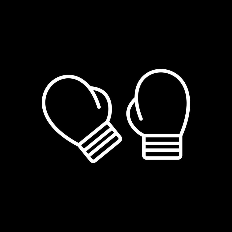 Boxing Glove Line Inverted Icon Design vector