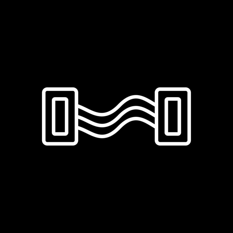 Chest Expander Line Inverted Icon Design vector