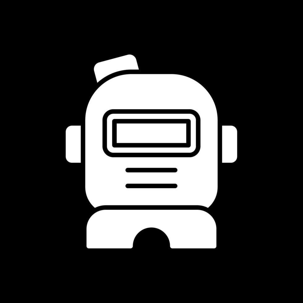 Astronaut Helmet Glyph Inverted Icon Design vector