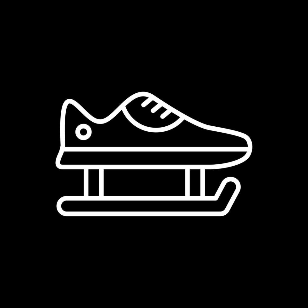 Skate Shoes Line Inverted Icon Design vector