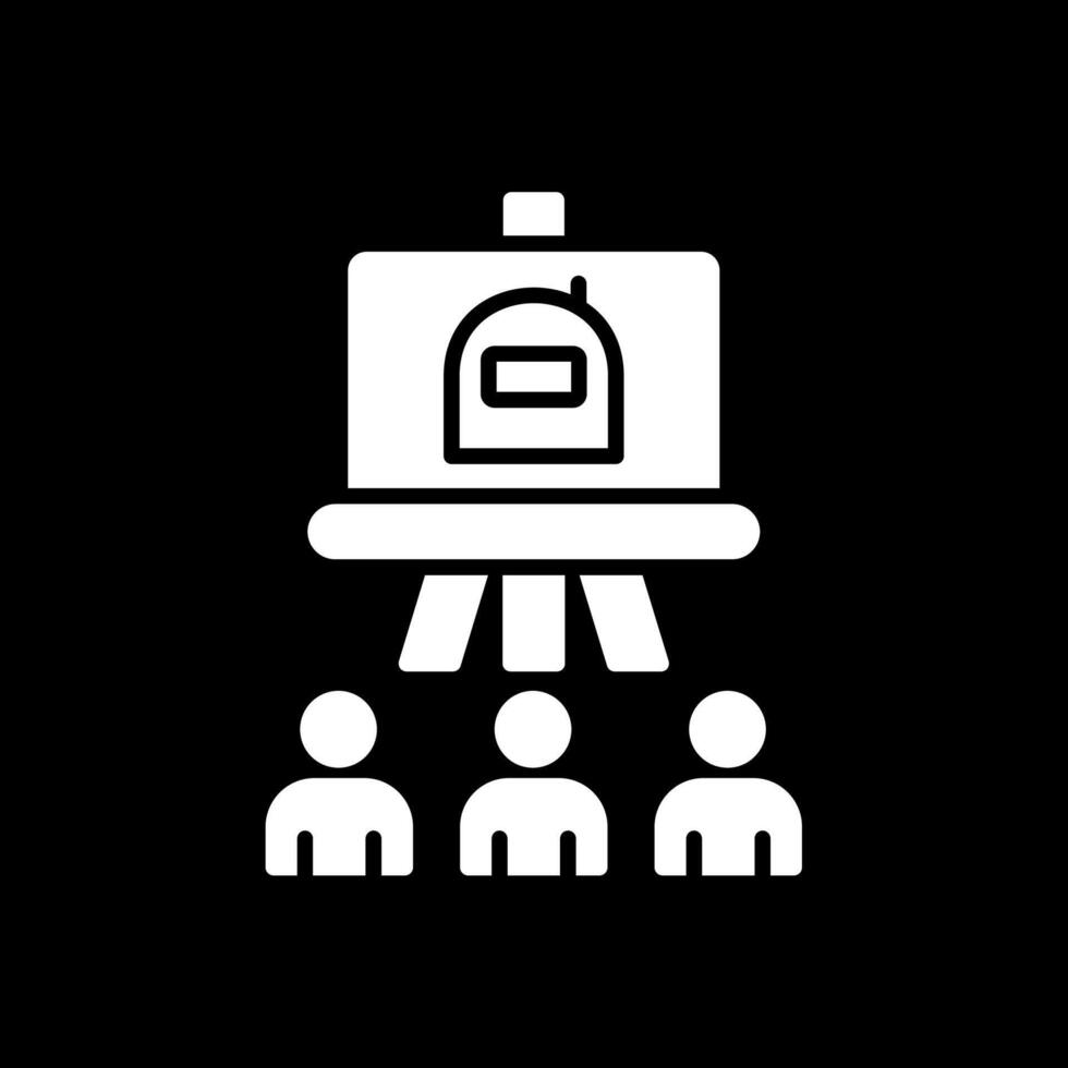 Training Course Glyph Inverted Icon Design vector