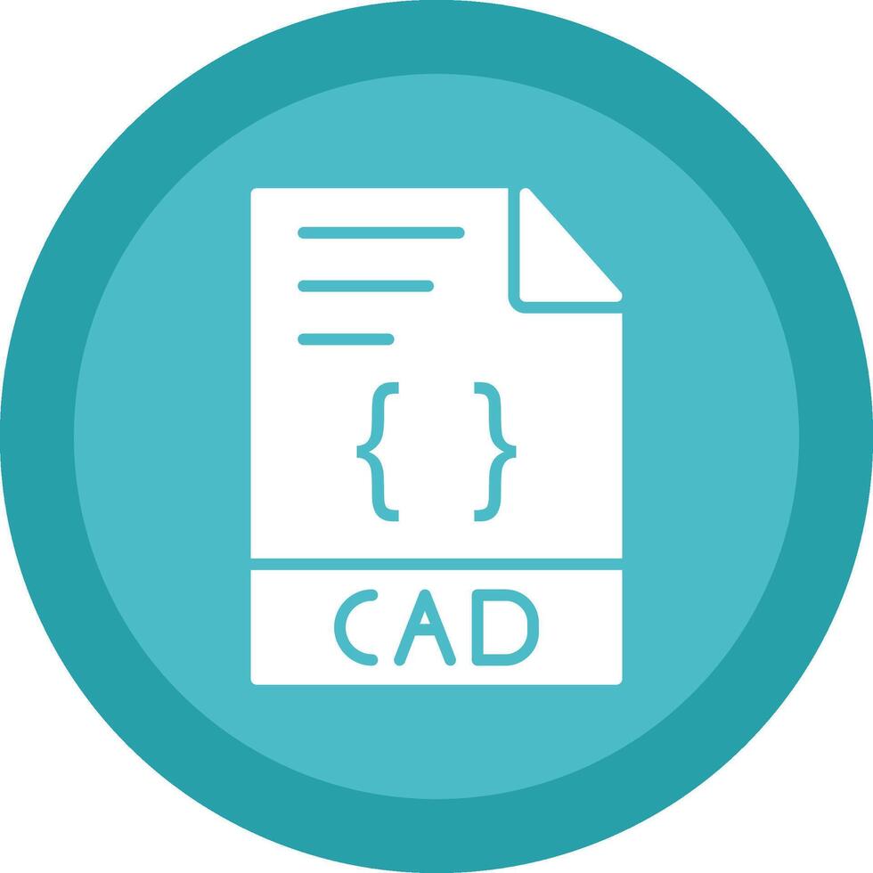 CAD Glyph Due Circle Icon Design vector