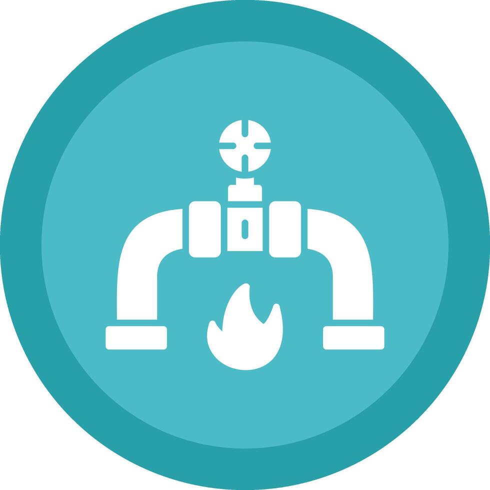 Gas PipeLine Circle Multi Circle Glyph Due Circle Icon Design vector