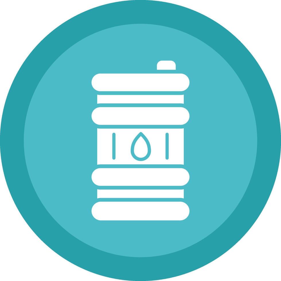 Oil Barrel Glyph Due Circle Icon Design vector