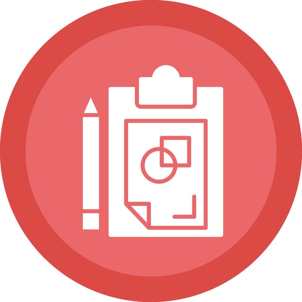 Sketching Glyph Due Circle Icon Design vector