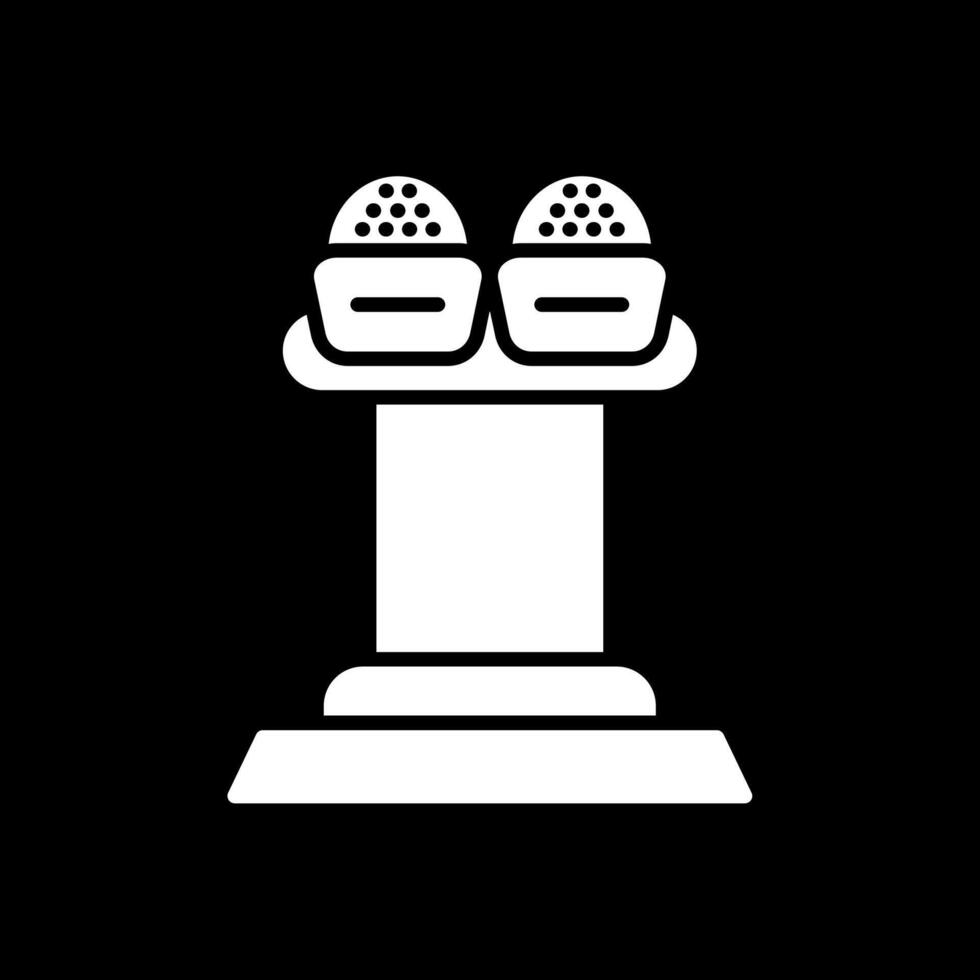 Press Release Glyph Inverted Icon Design vector