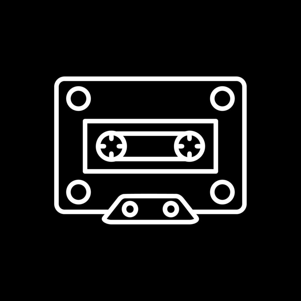 Cassette Line Inverted Icon Design vector