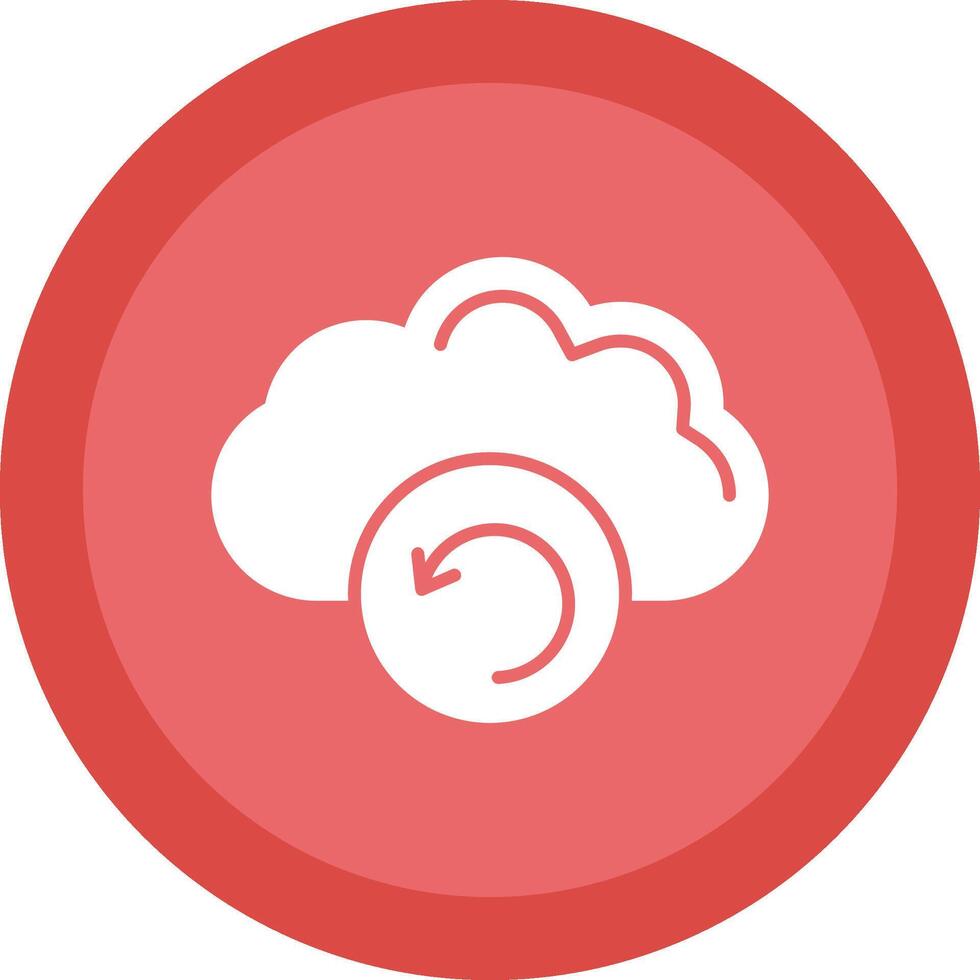 Backup Glyph Due Circle Icon Design vector