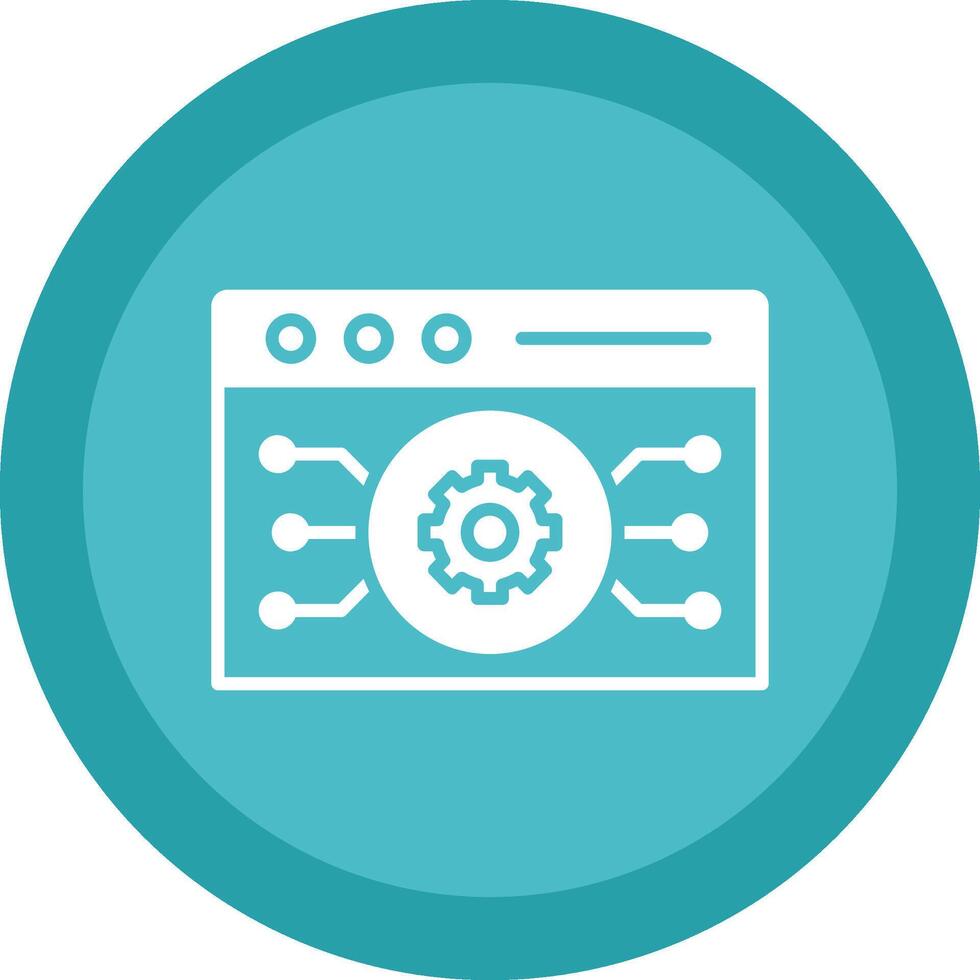 Website Algorithm Glyph Due Circle Icon Design vector