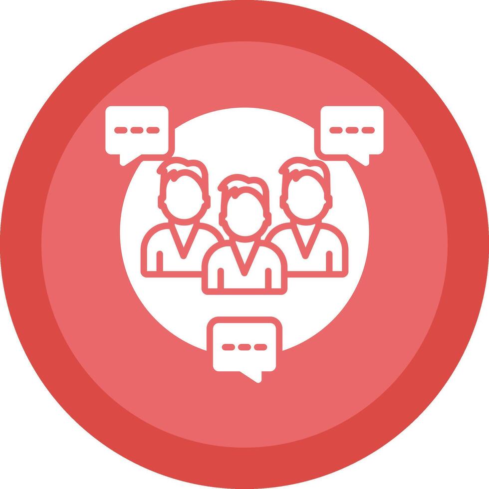 Seo Group Chat Glyph Due Circle Icon Design vector
