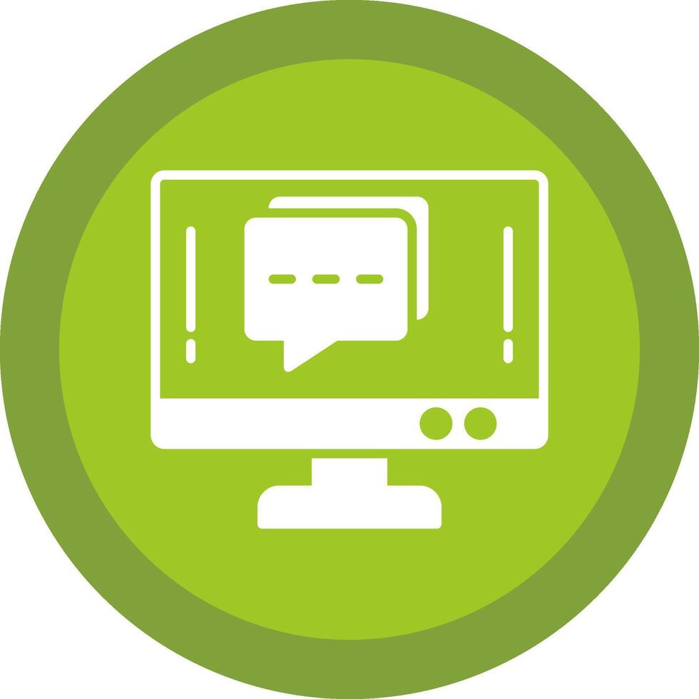 Info Chat Glyph Due Circle Icon Design vector