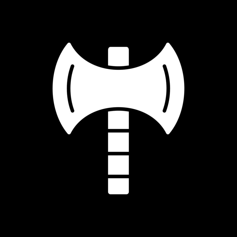 Axe Glyph Inverted Icon Design vector