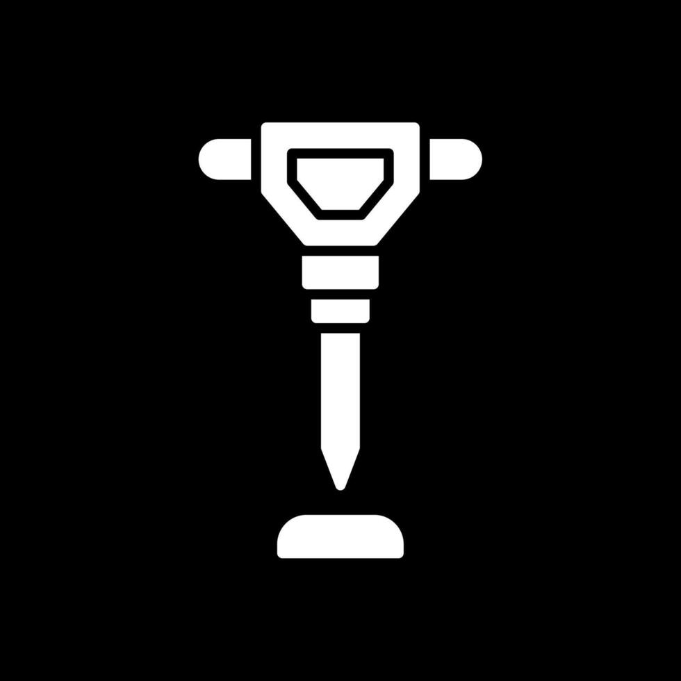 Hand Saw Glyph Inverted Icon Design vector