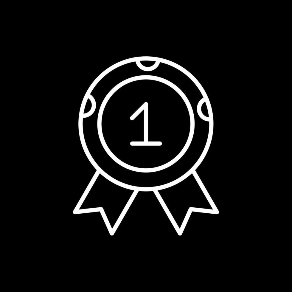 Medal Line Inverted Icon Design vector