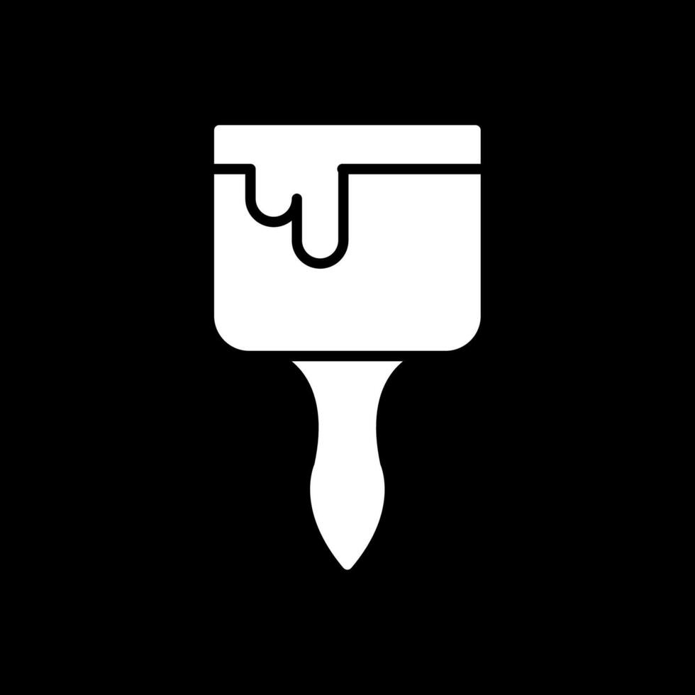 Paint Brush Glyph Inverted Icon Design vector