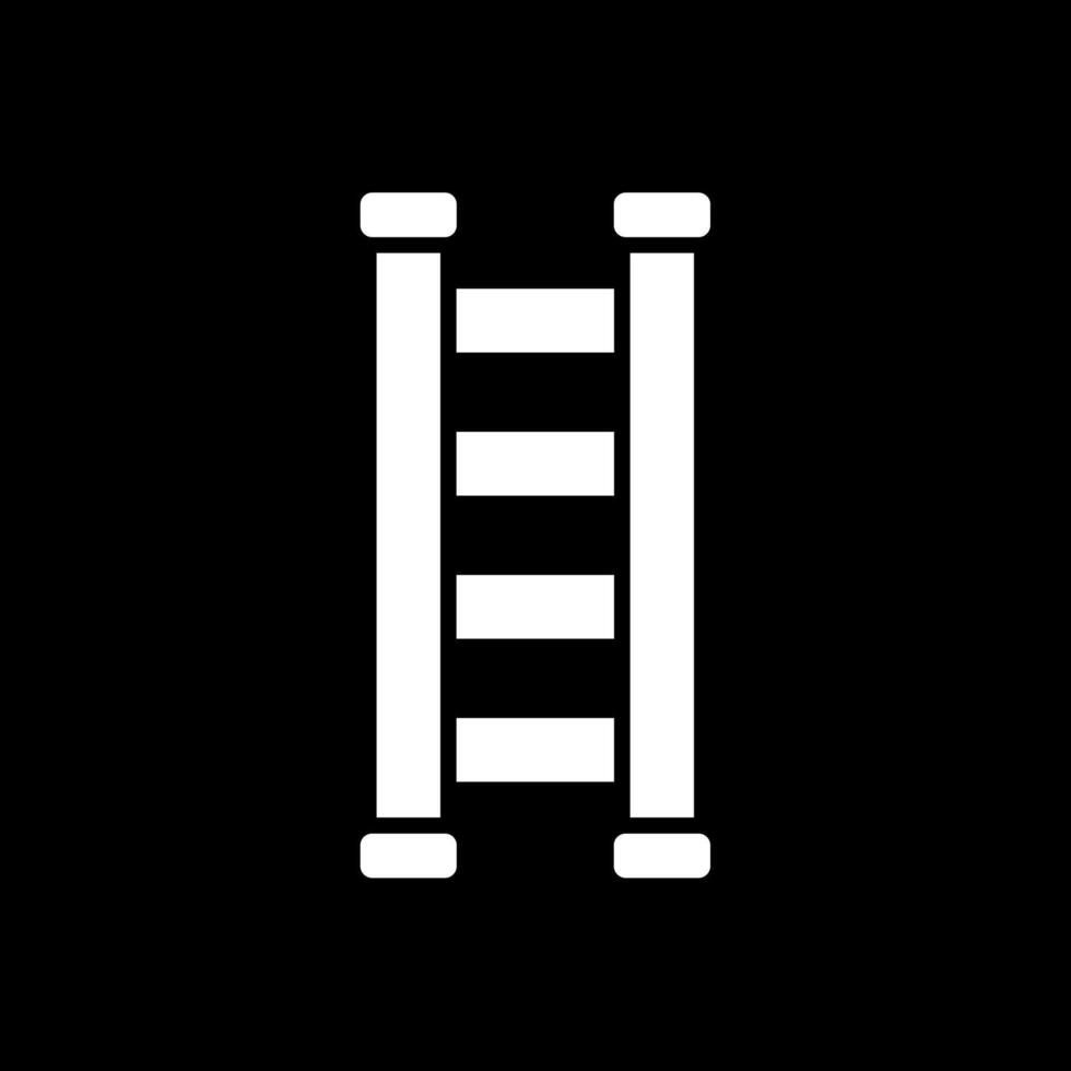 Step Ladder Glyph Inverted Icon Design vector