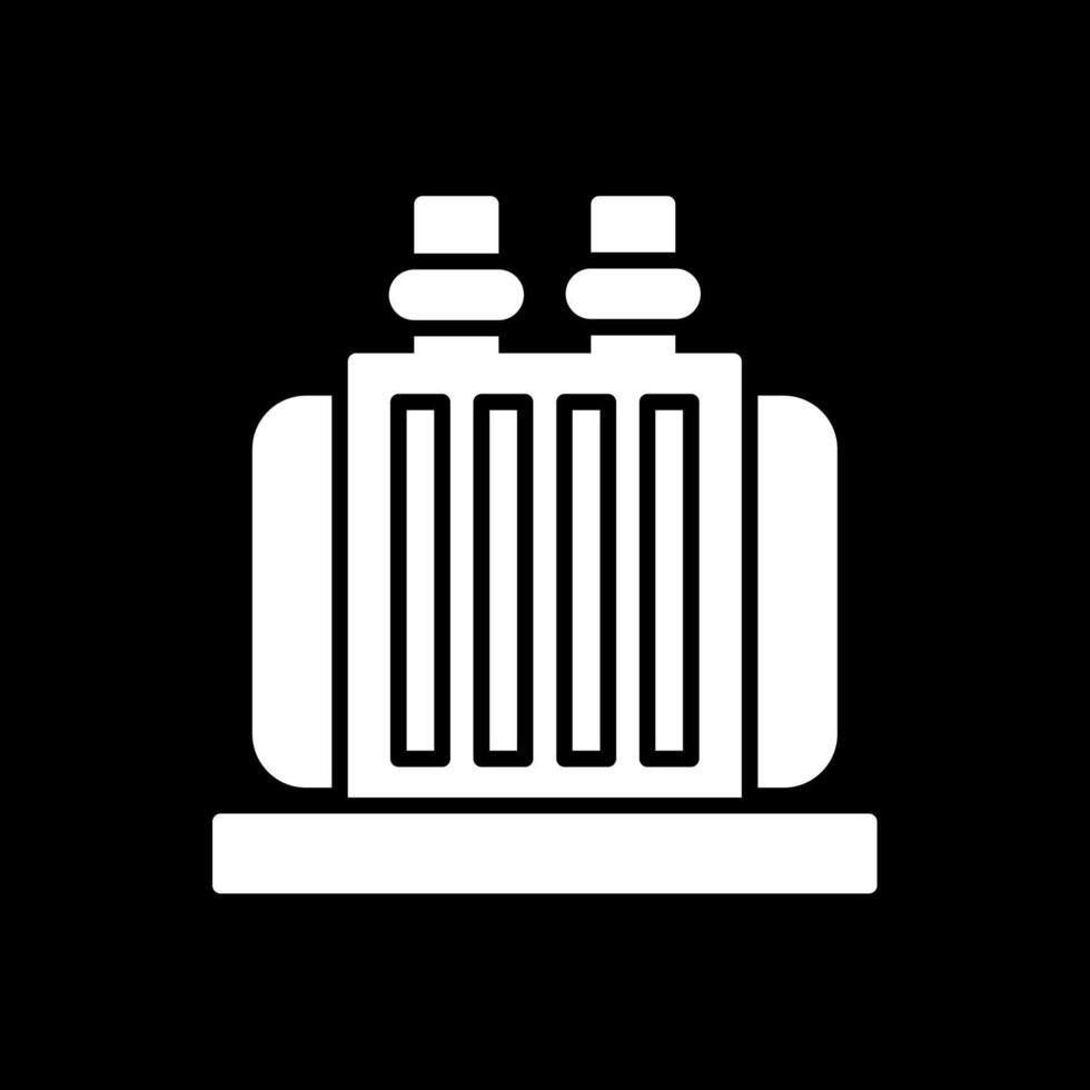 Transformer Glyph Inverted Icon Design vector