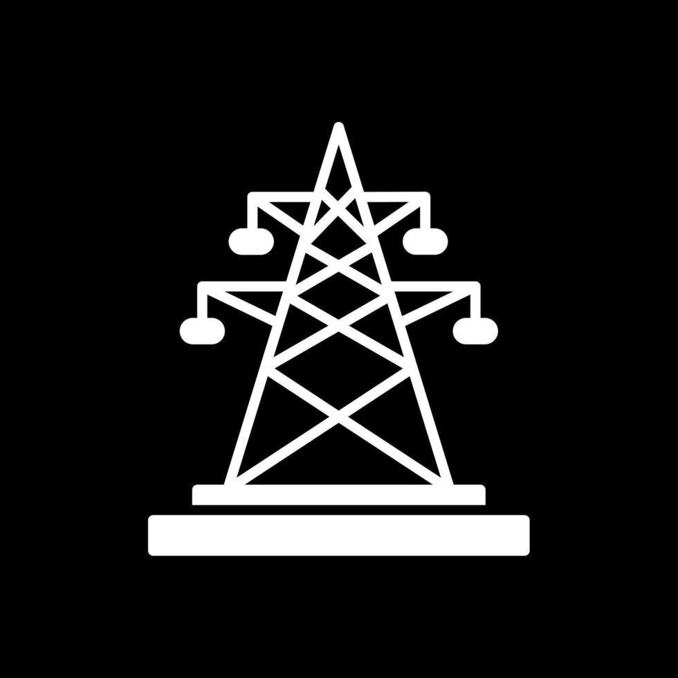 Electric Glyph Inverted Icon Design vector