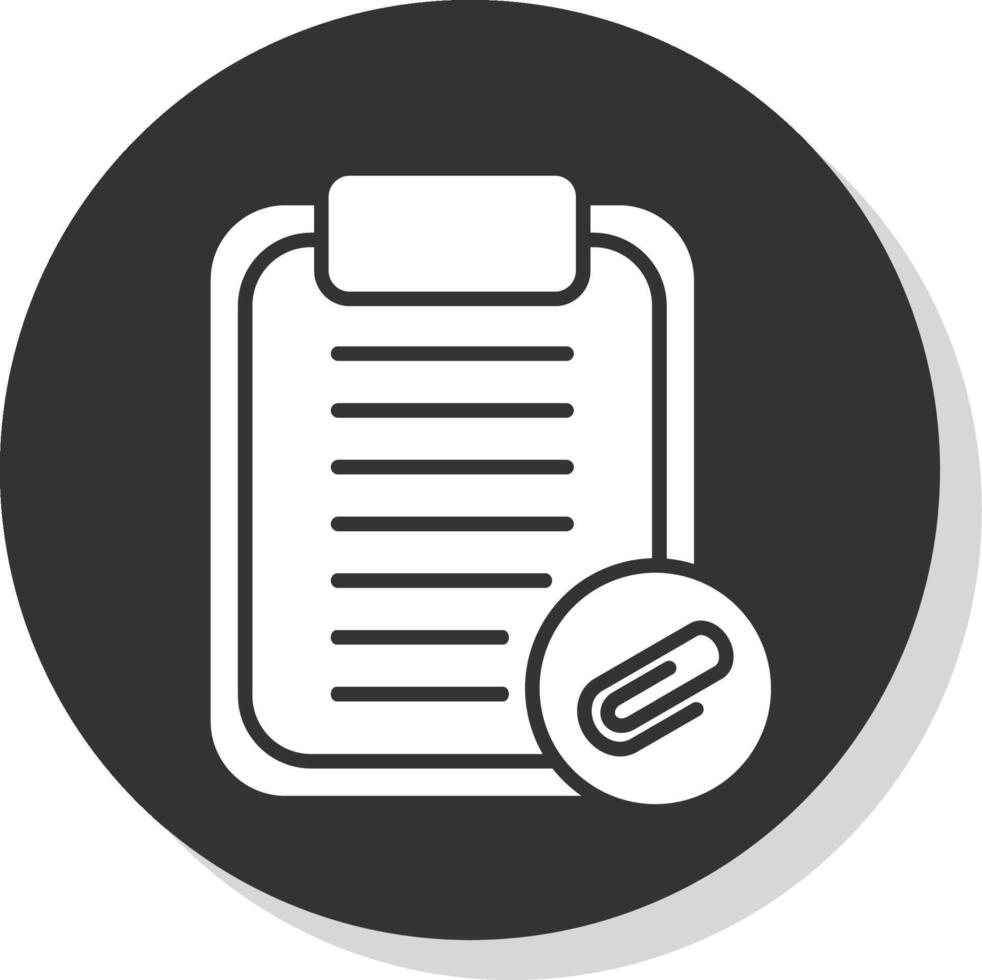 Clipboard Glyph Shadow Circle Icon Design vector
