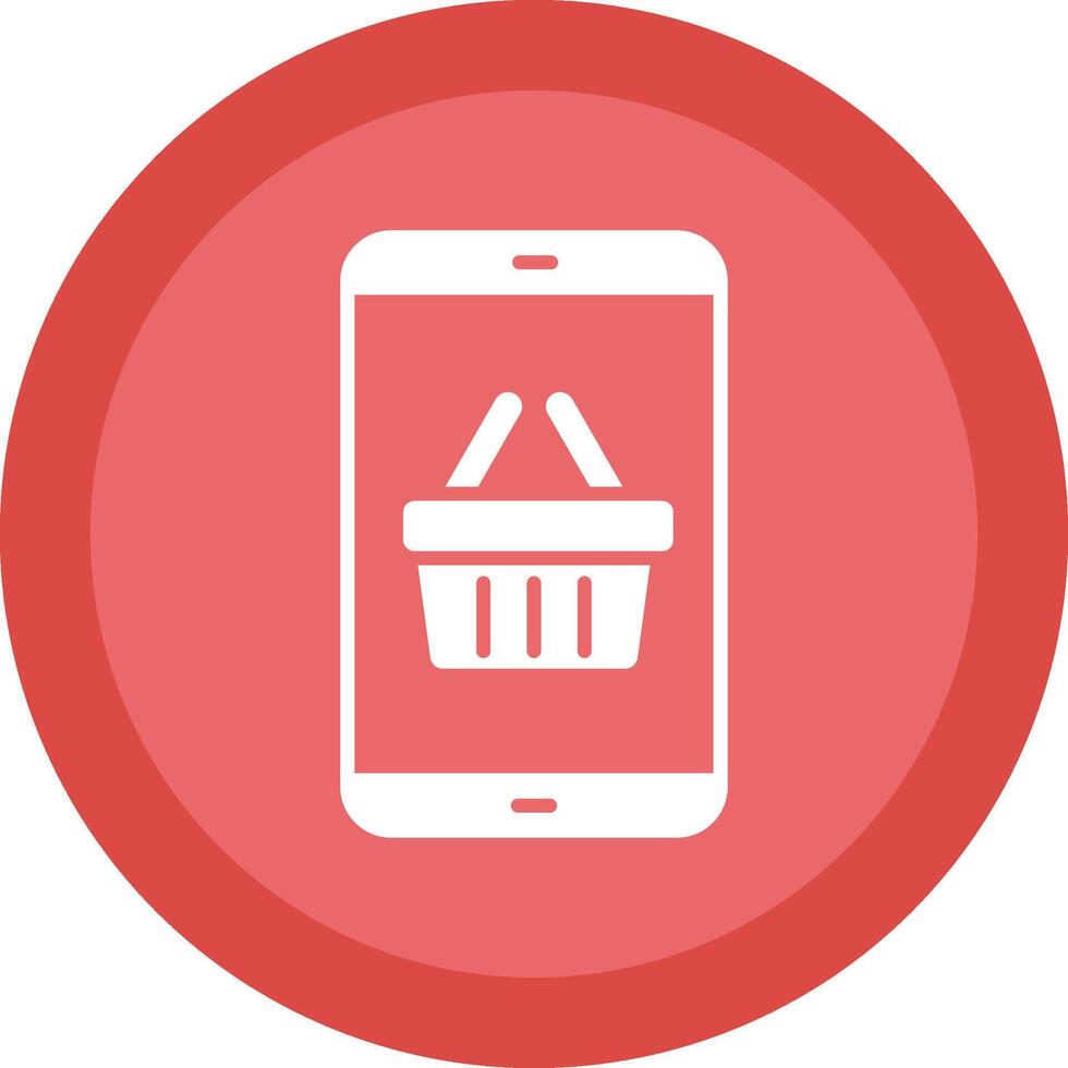 Shopping Application Glyph Due Circle Icon Design vector