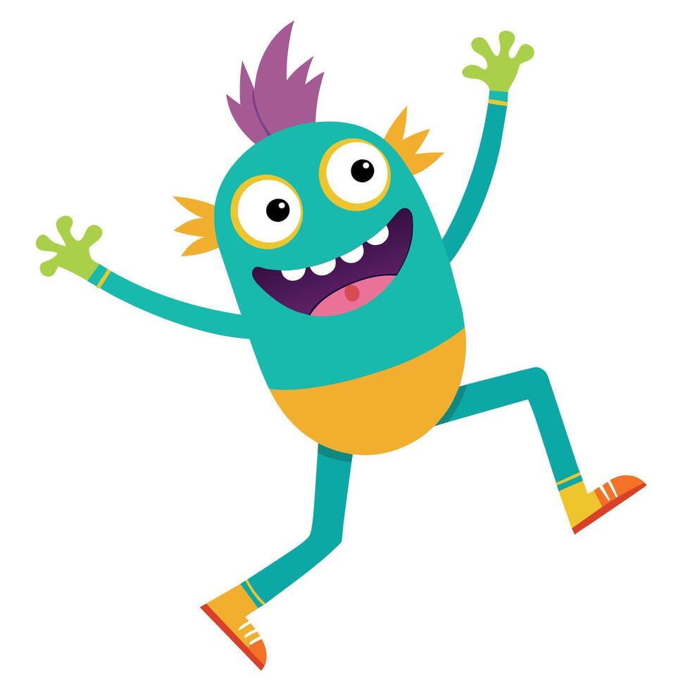 A minimalist Carton Character with smile flat style illustration vector