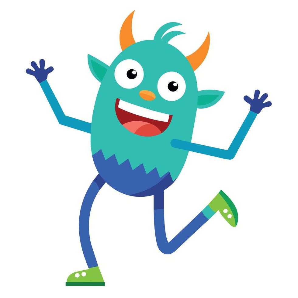 A minimalist Carton Character with smile flat style illustration vector