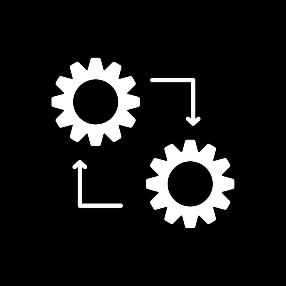 Methodology Glyph Inverted Icon Design vector