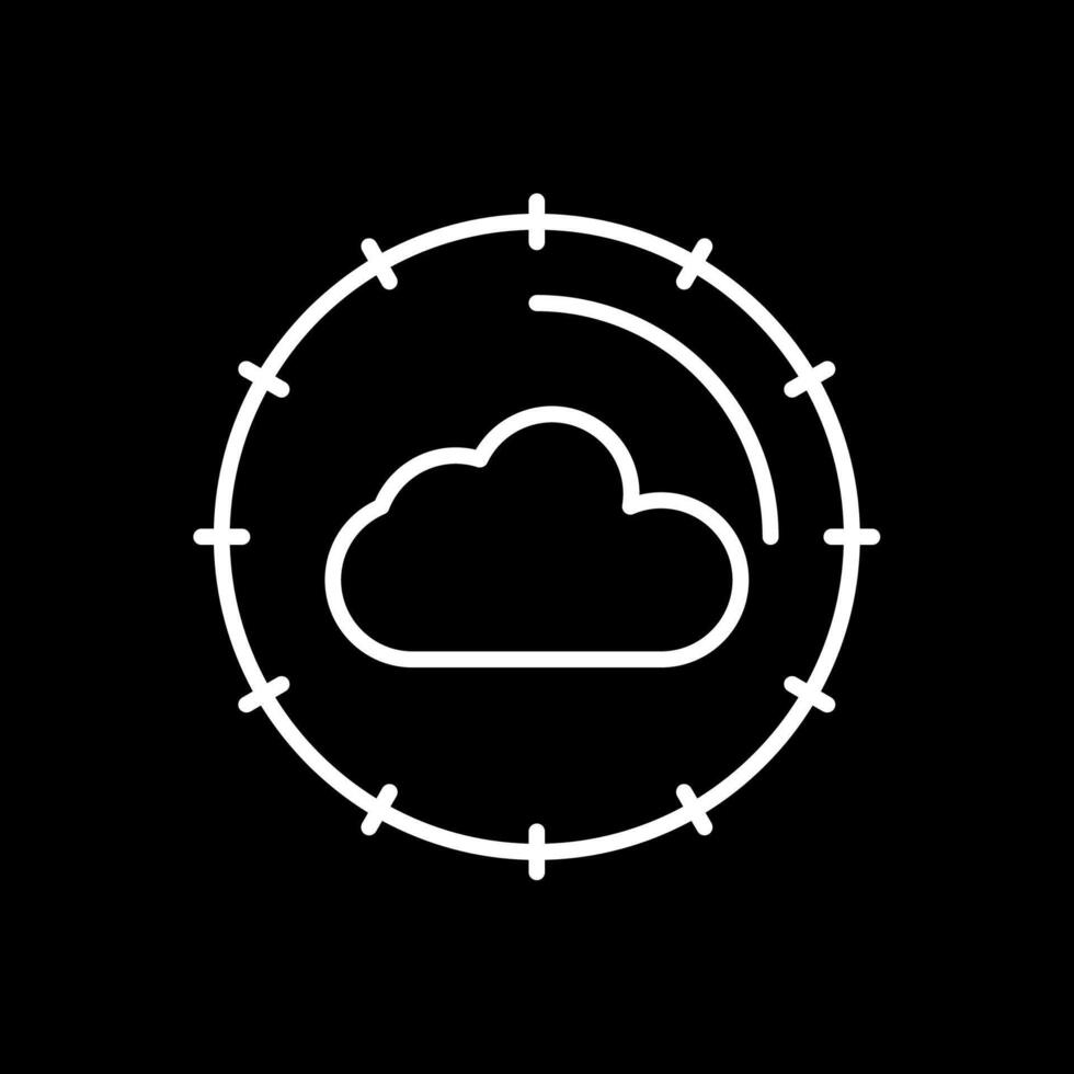Cloud Computing Line Inverted Icon Design vector