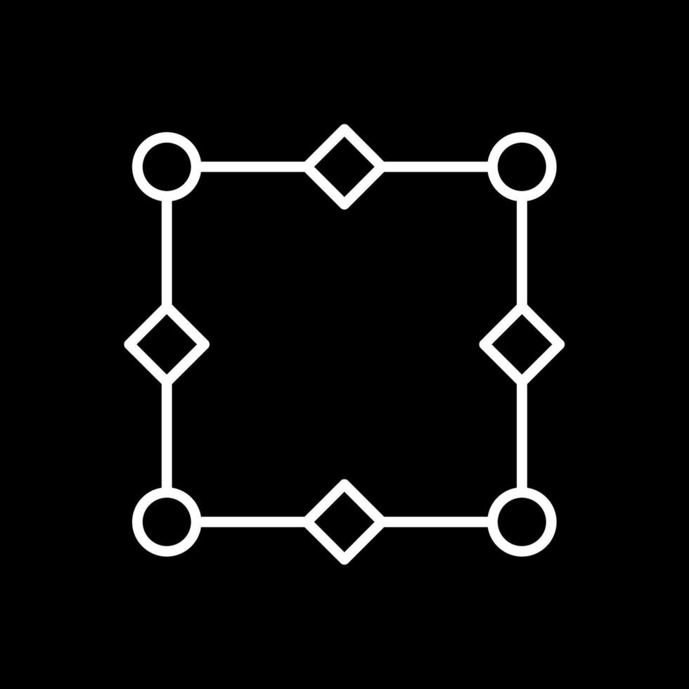 Nodes Line Inverted Icon Design vector