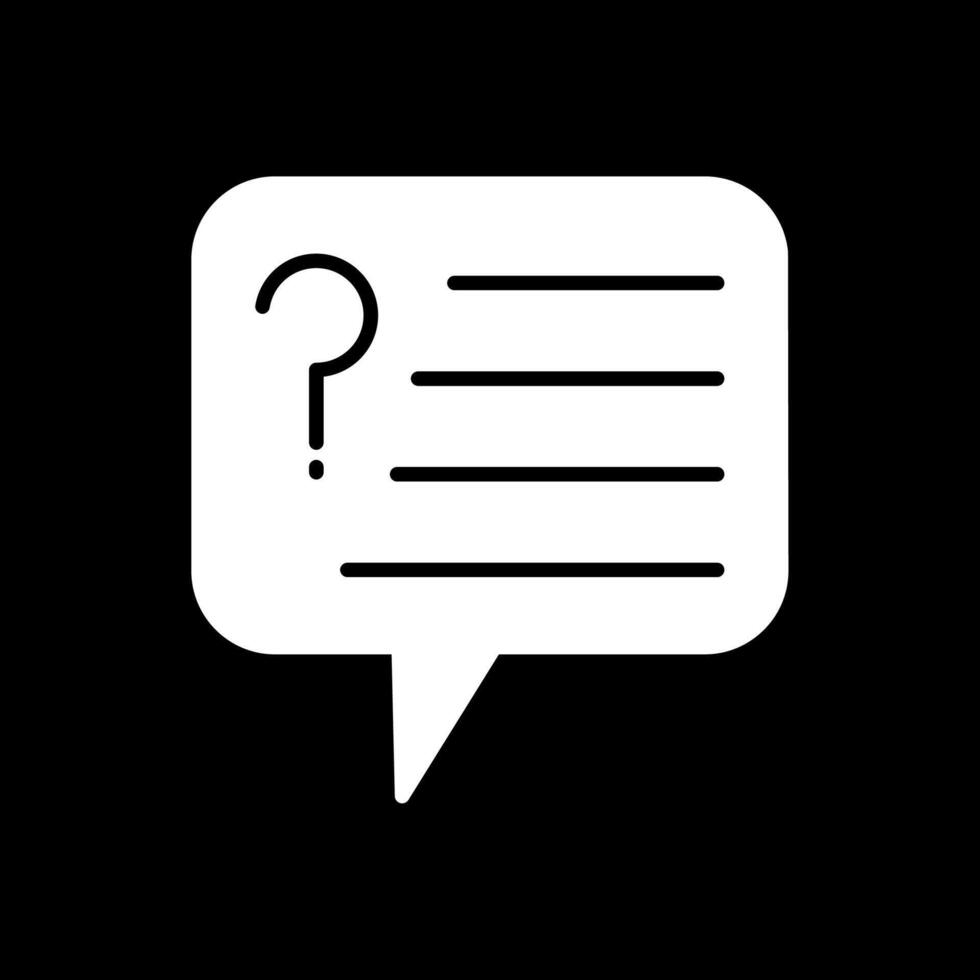 Advice Glyph Inverted Icon Design vector