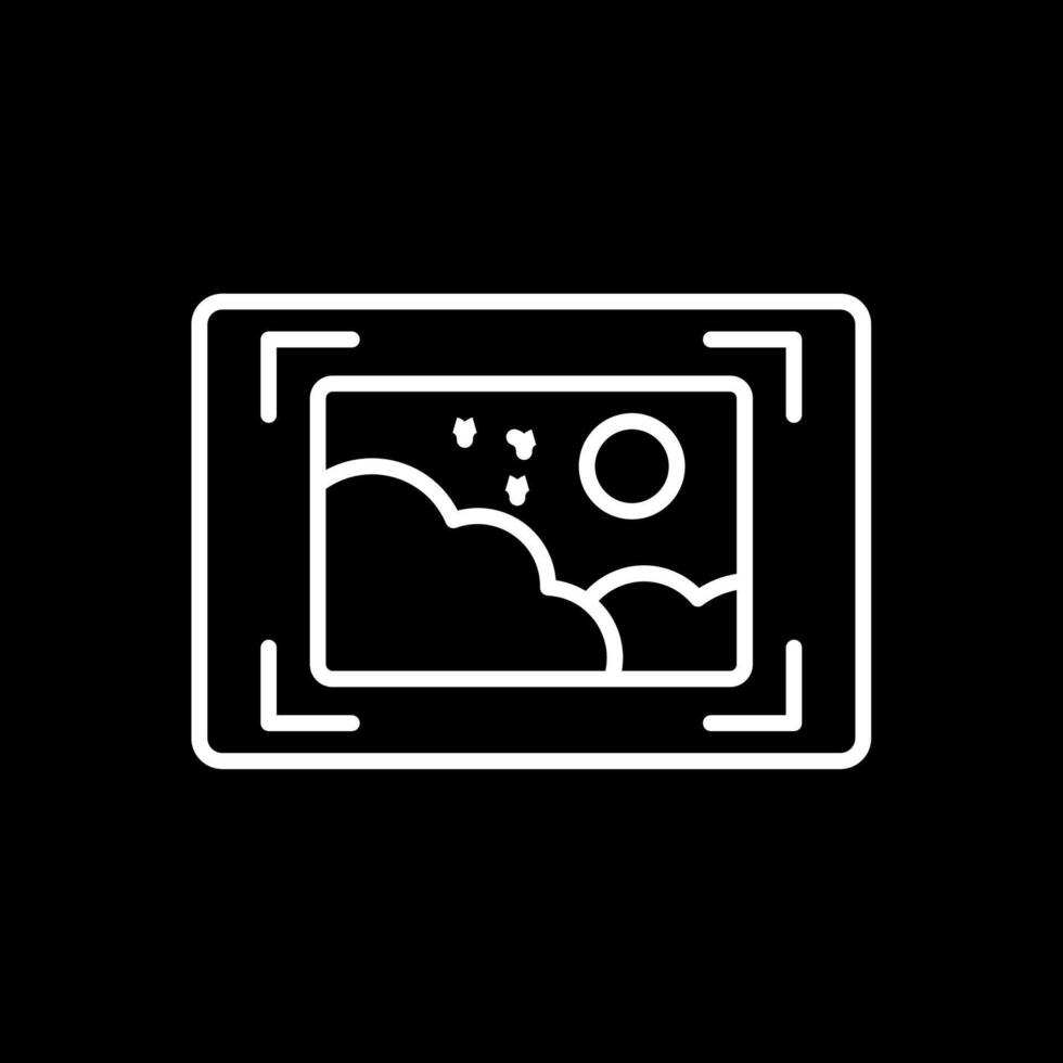 Screen Line Inverted Icon Design vector