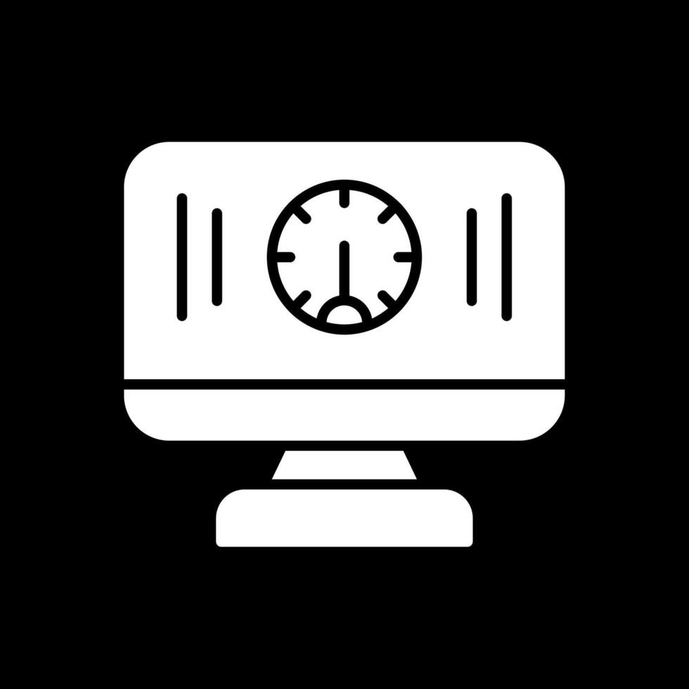 Performance Glyph Inverted Icon Design vector