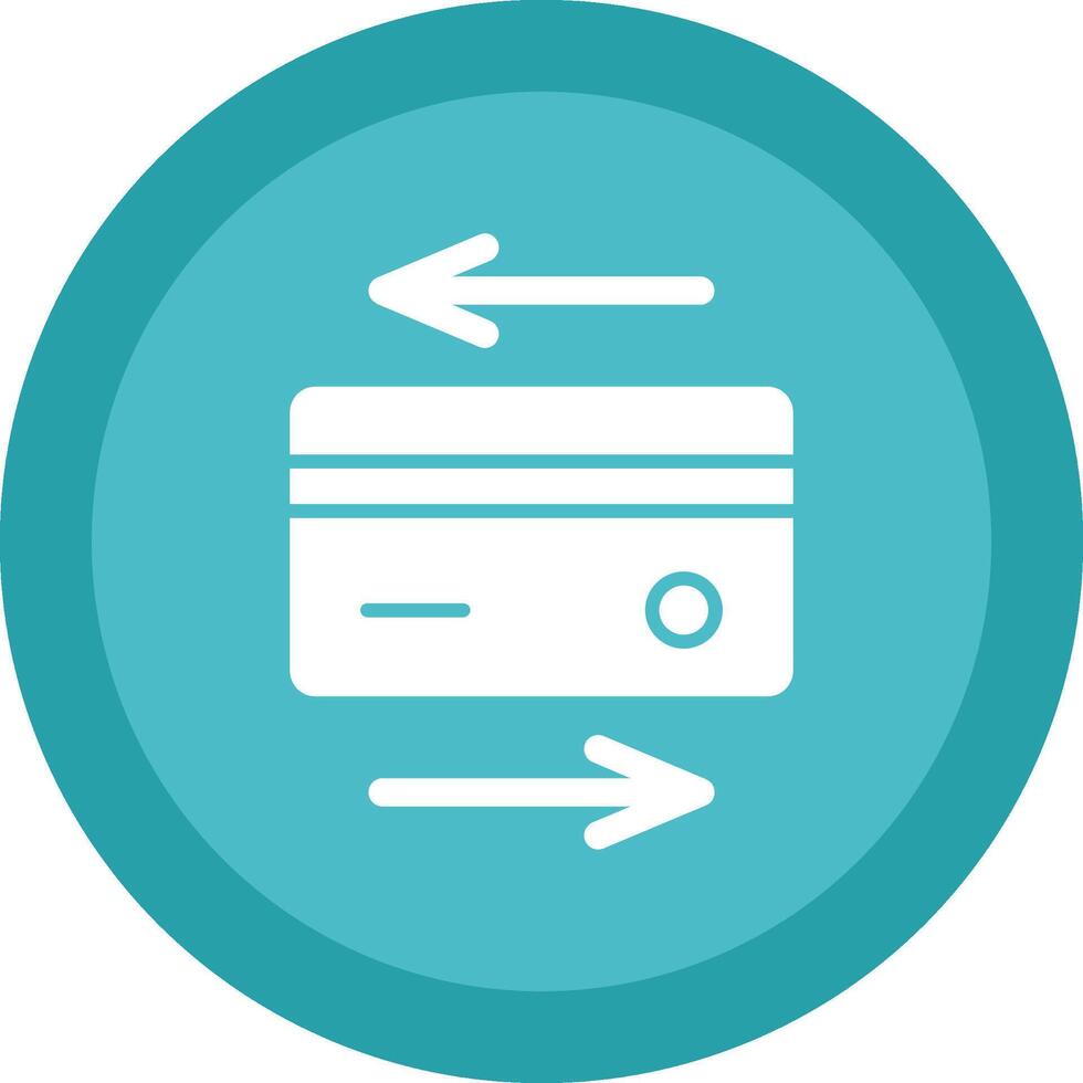 Payment Method Glyph Due Circle Icon Design vector